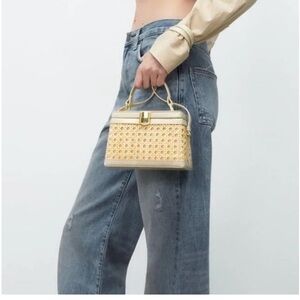 Zara Rattan Cane Mini Purse